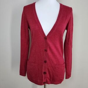 Talbots Cardigan Womens Small Petite Pure Italian Merino Wool Luxury Knit Dainty